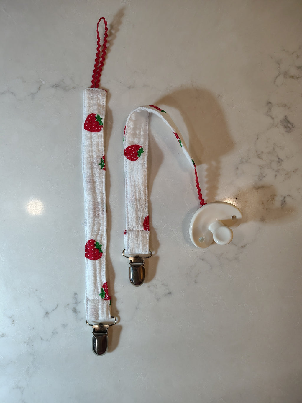 Strawberry Pacifier Clip