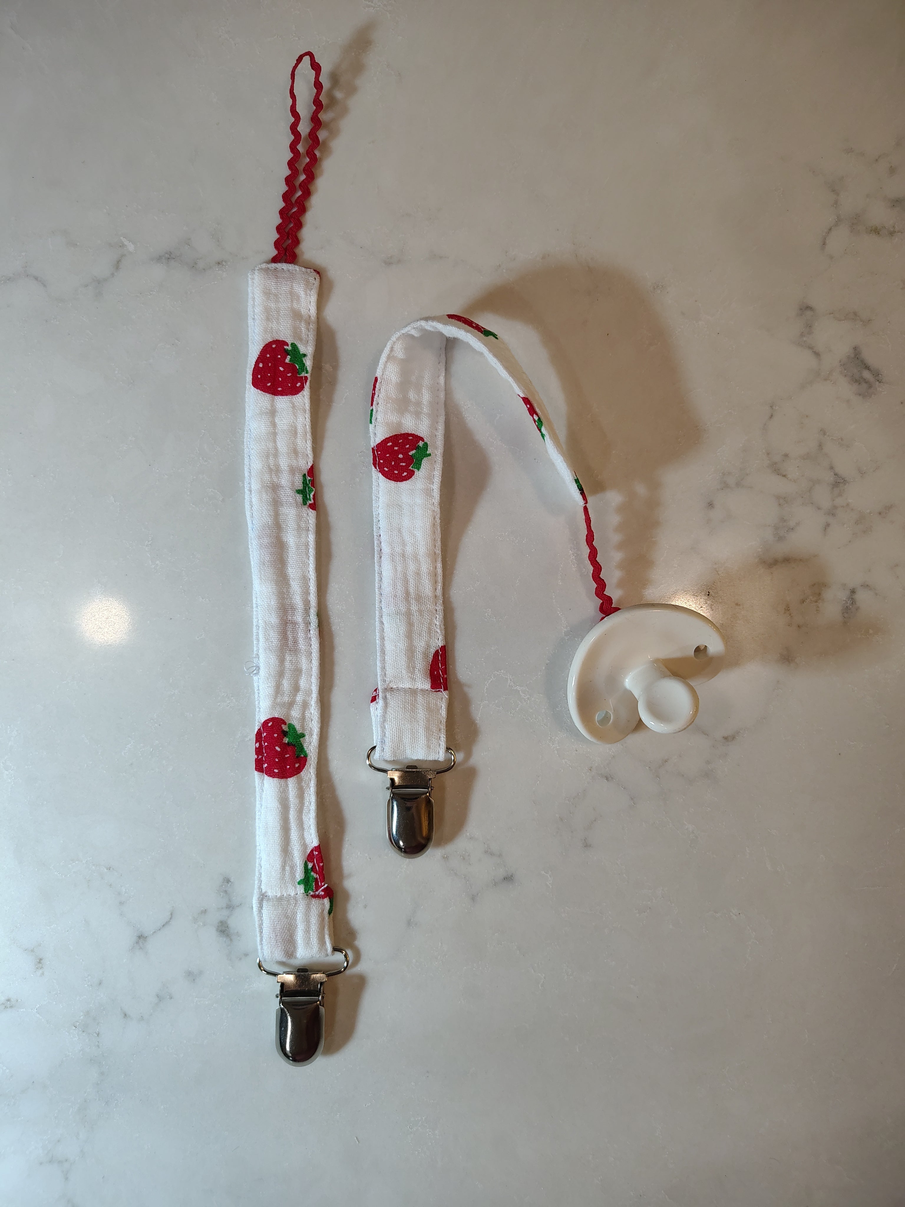 Strawberry Pacifier Clip