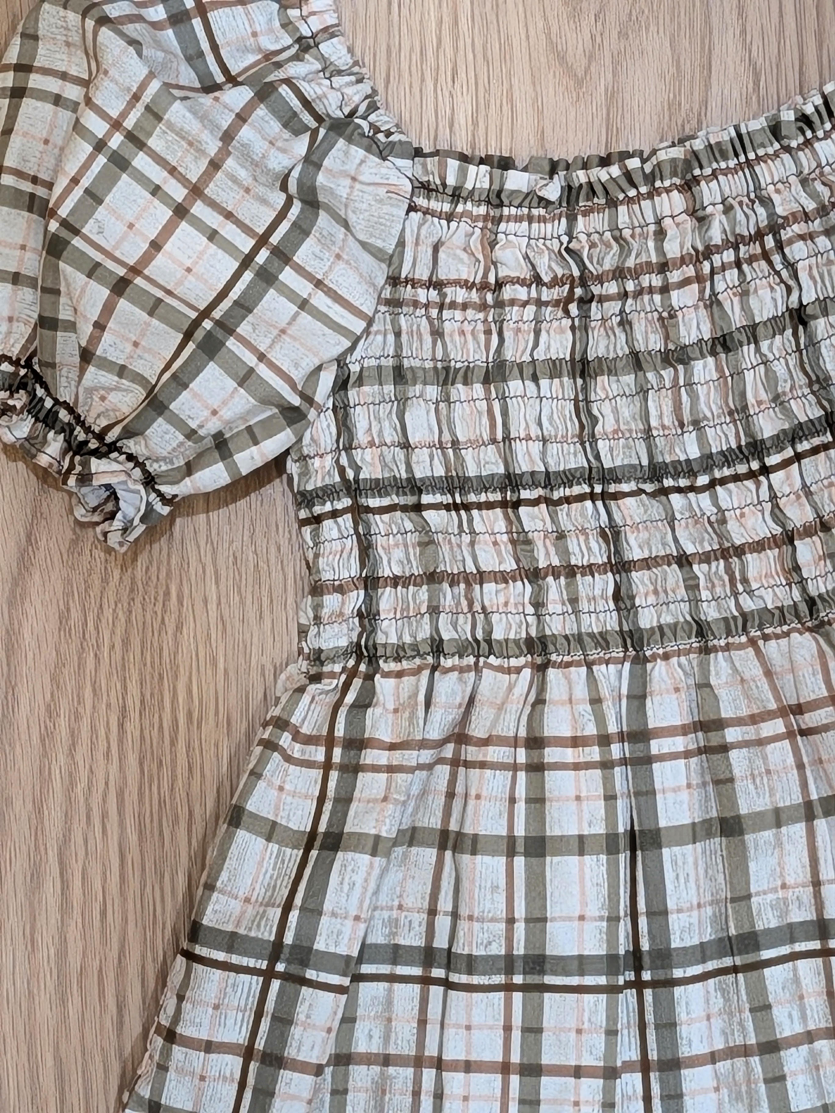 Charming Plaid Ruffle Dress (size 2t)