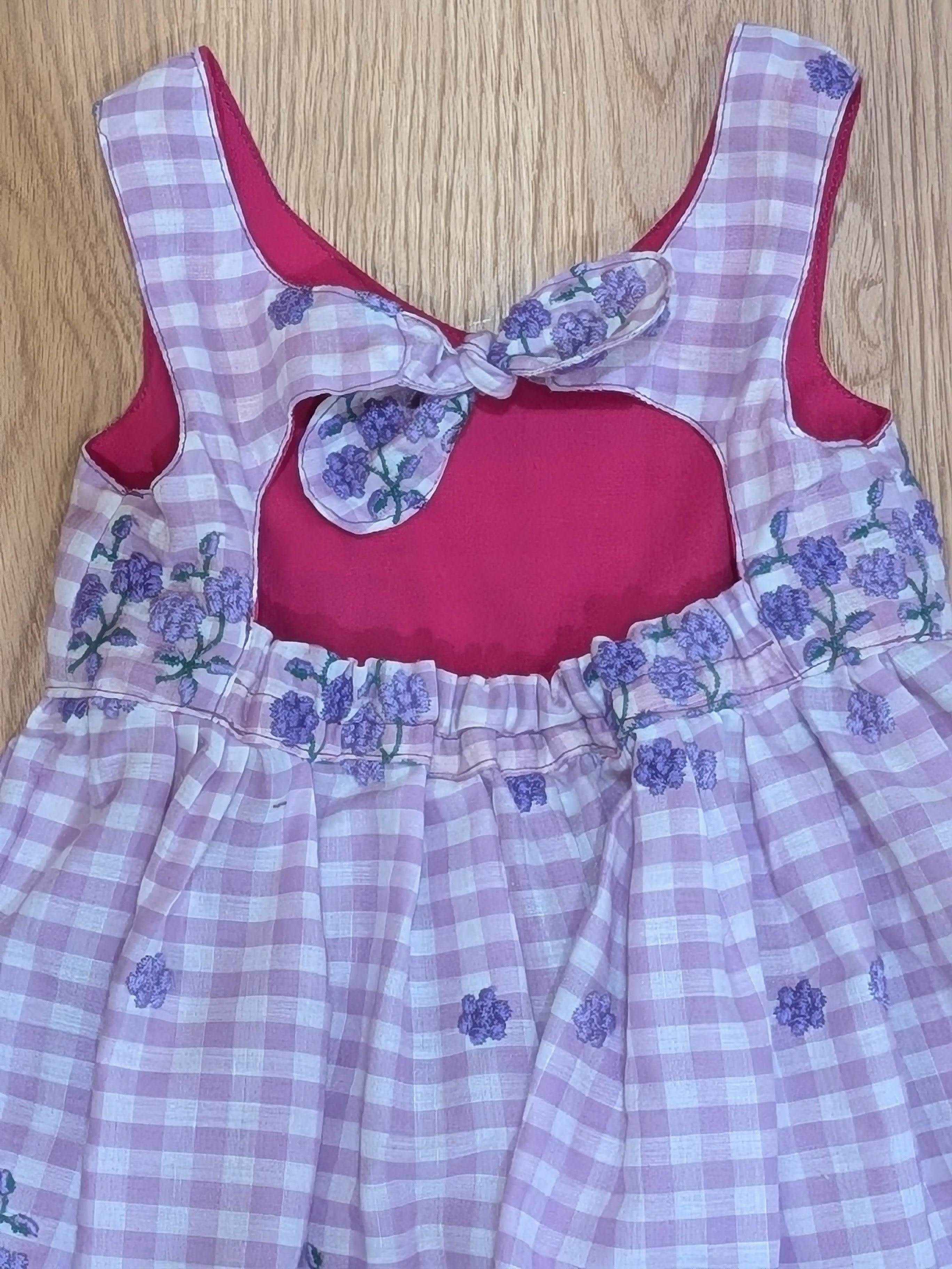 Blossom Gingham Dress with Purse (size 18m)
