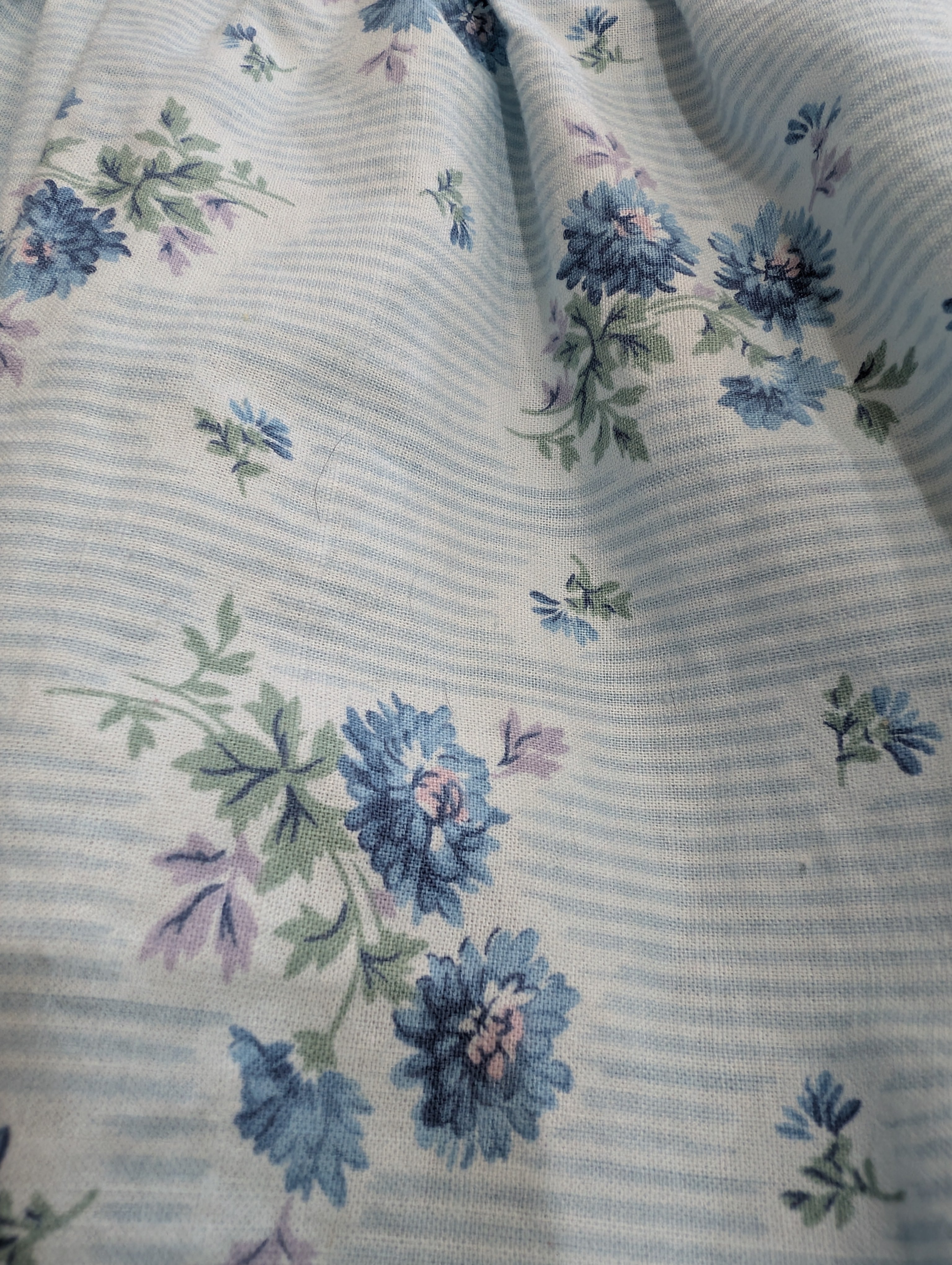 Blue Floral Baby Romper with Bow Headband