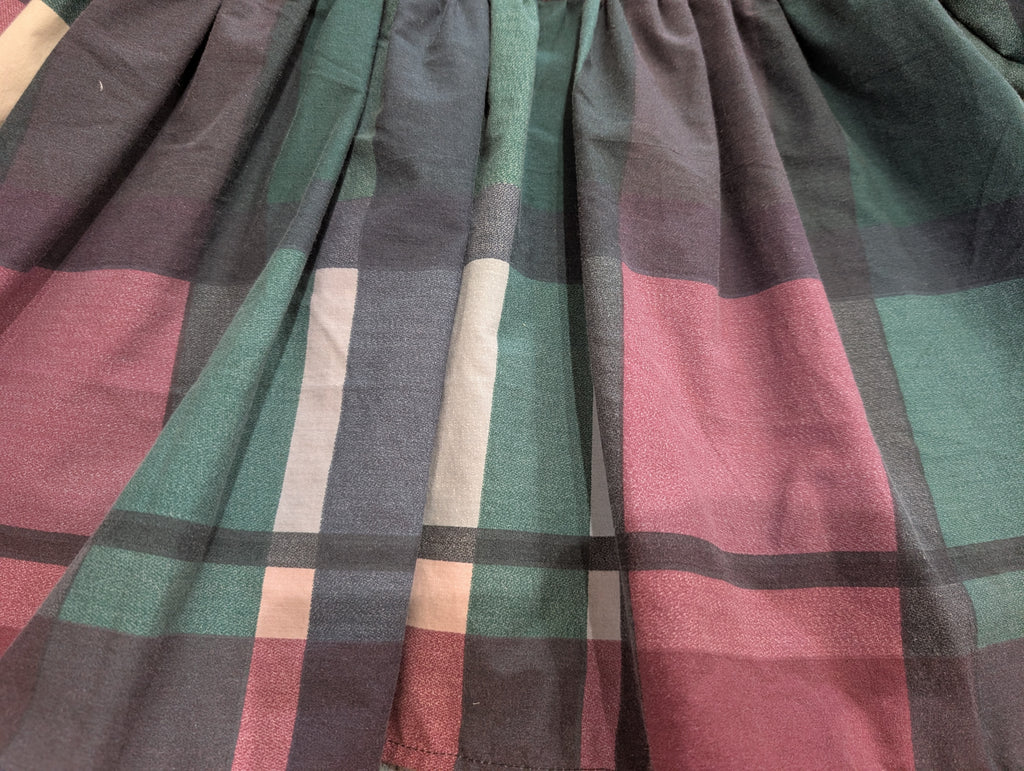 Mauve Plaid Toddler Dress 2t