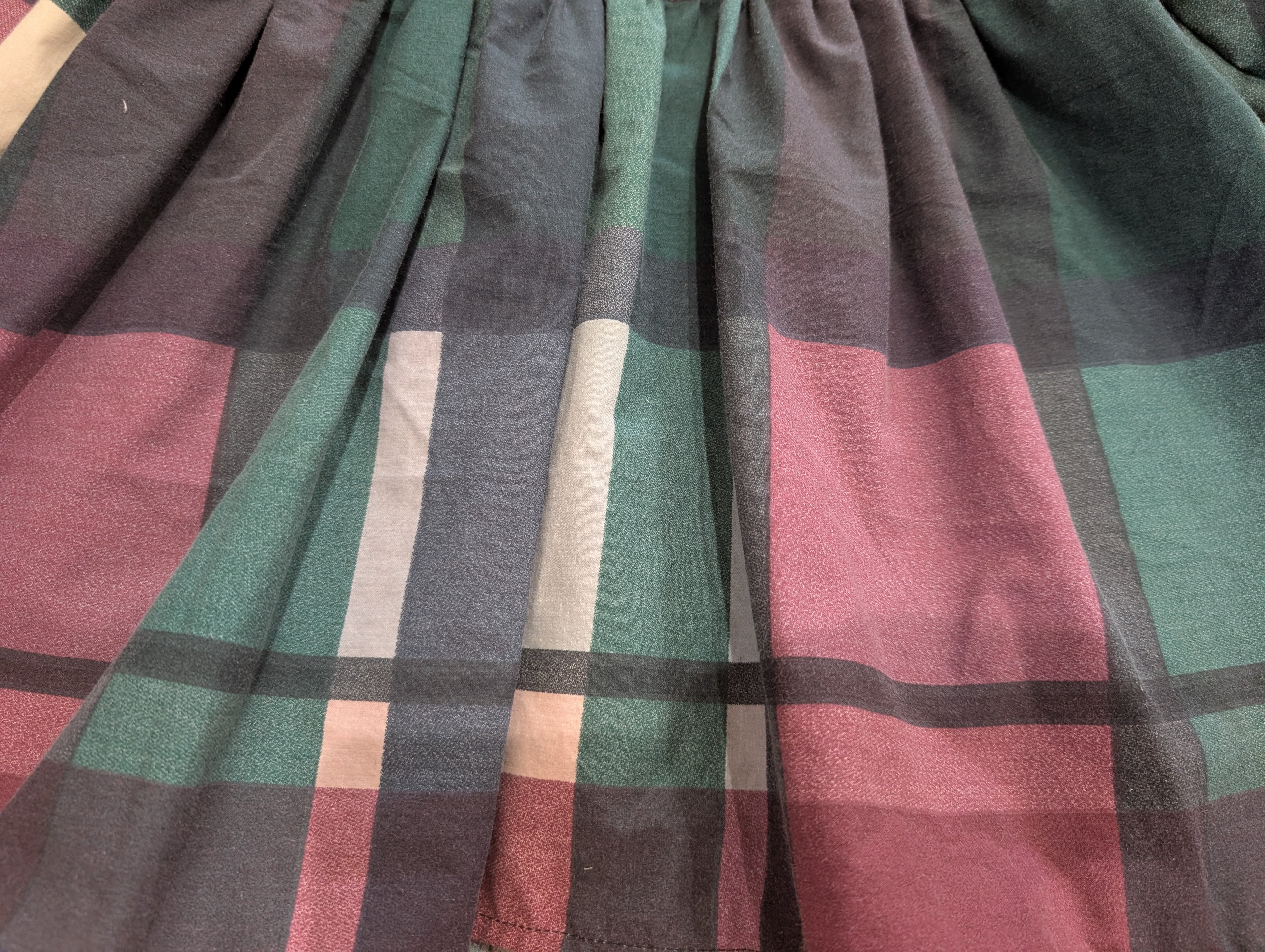 Mauve Plaid Toddler Dress 2t