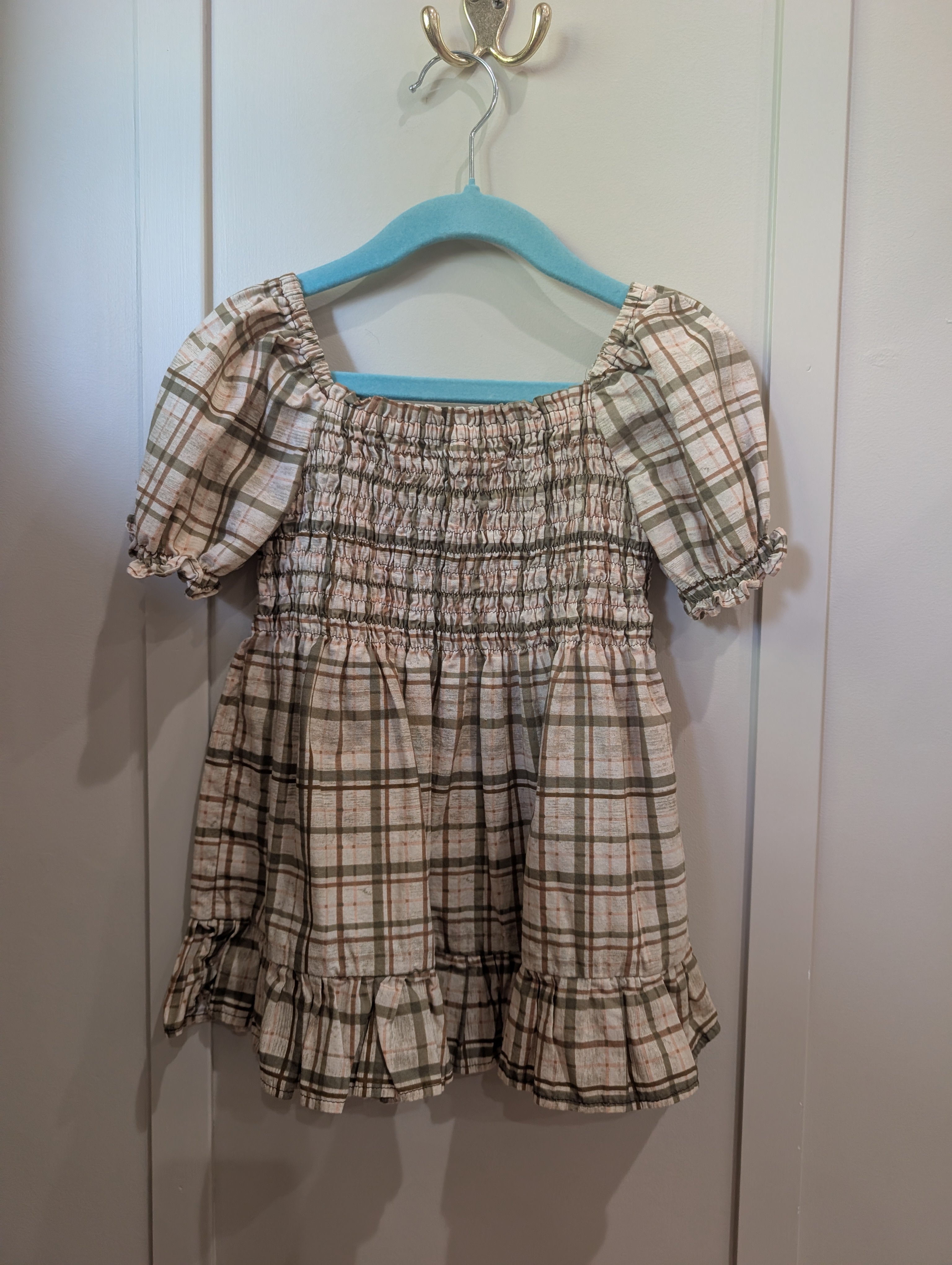 Charming Plaid Ruffle Dress (size 2t)