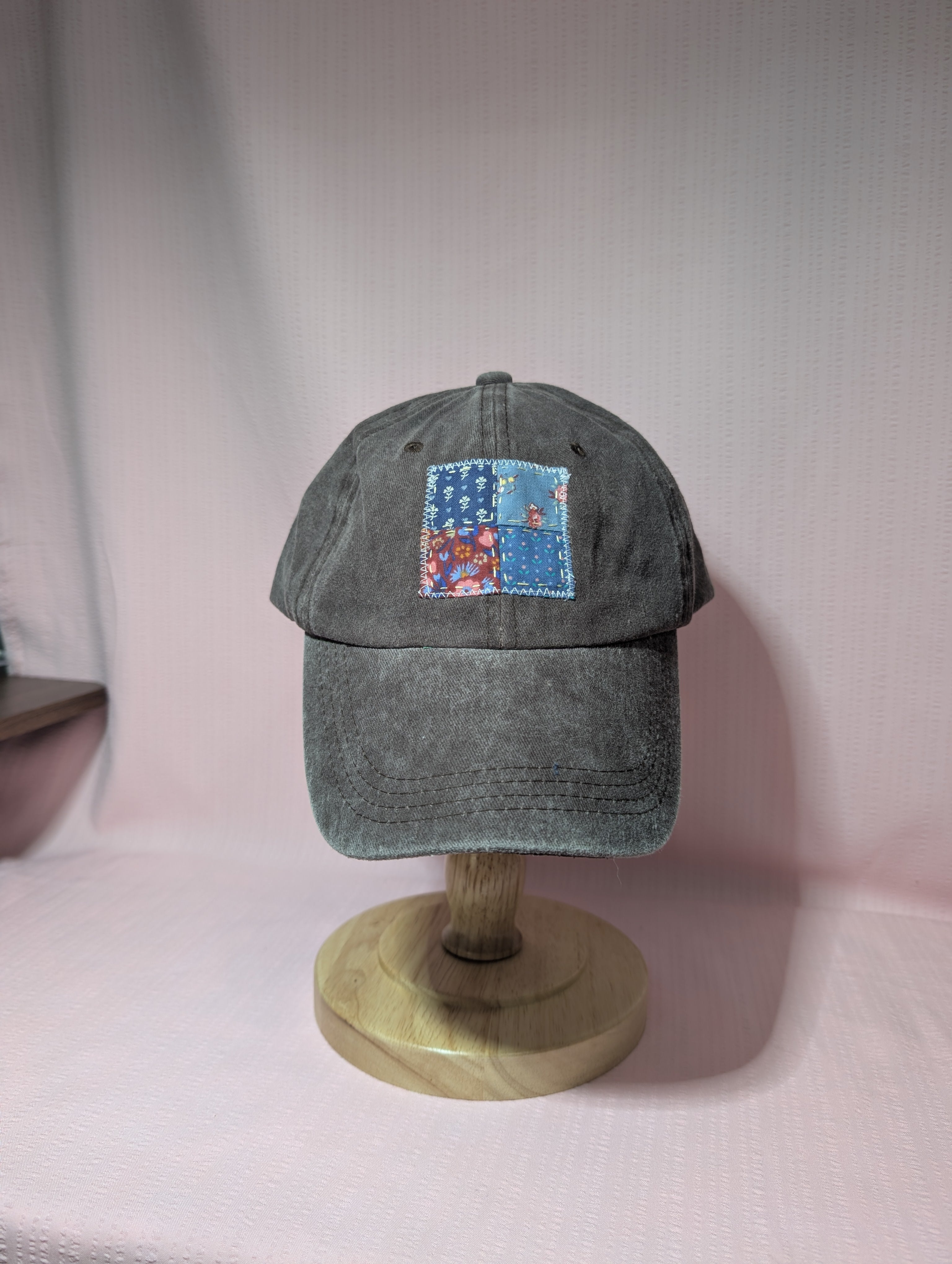 Brown Quilt Square Baseball Cap