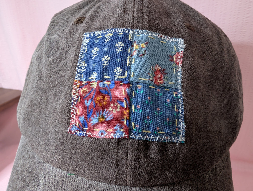 Brown Quilt Square Baseball Cap