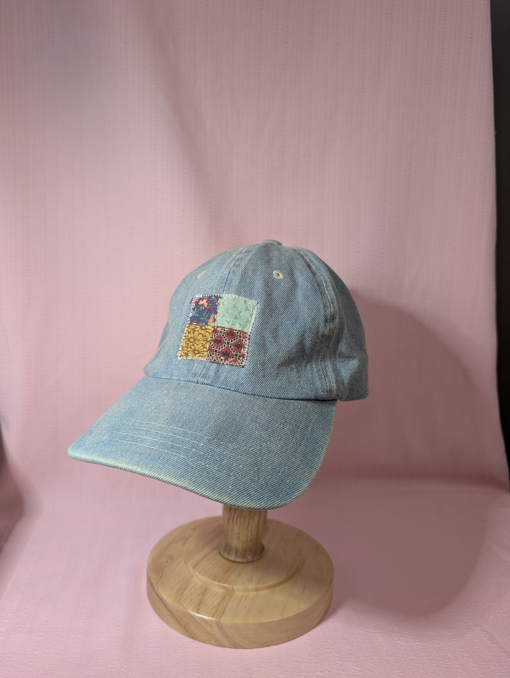 Denim Quilt Square Baseball Cap
