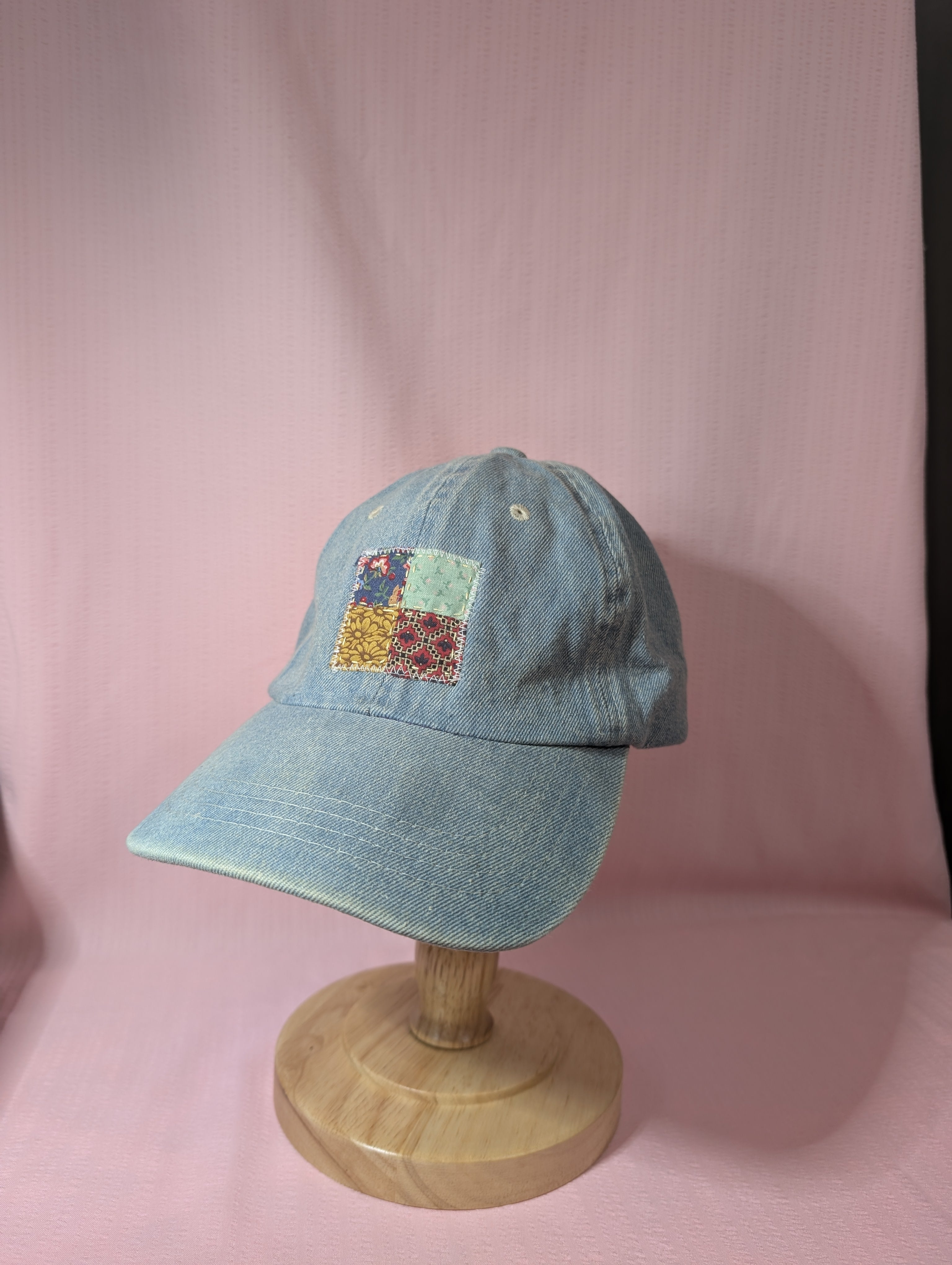 Denim Quilt Square Baseball Cap