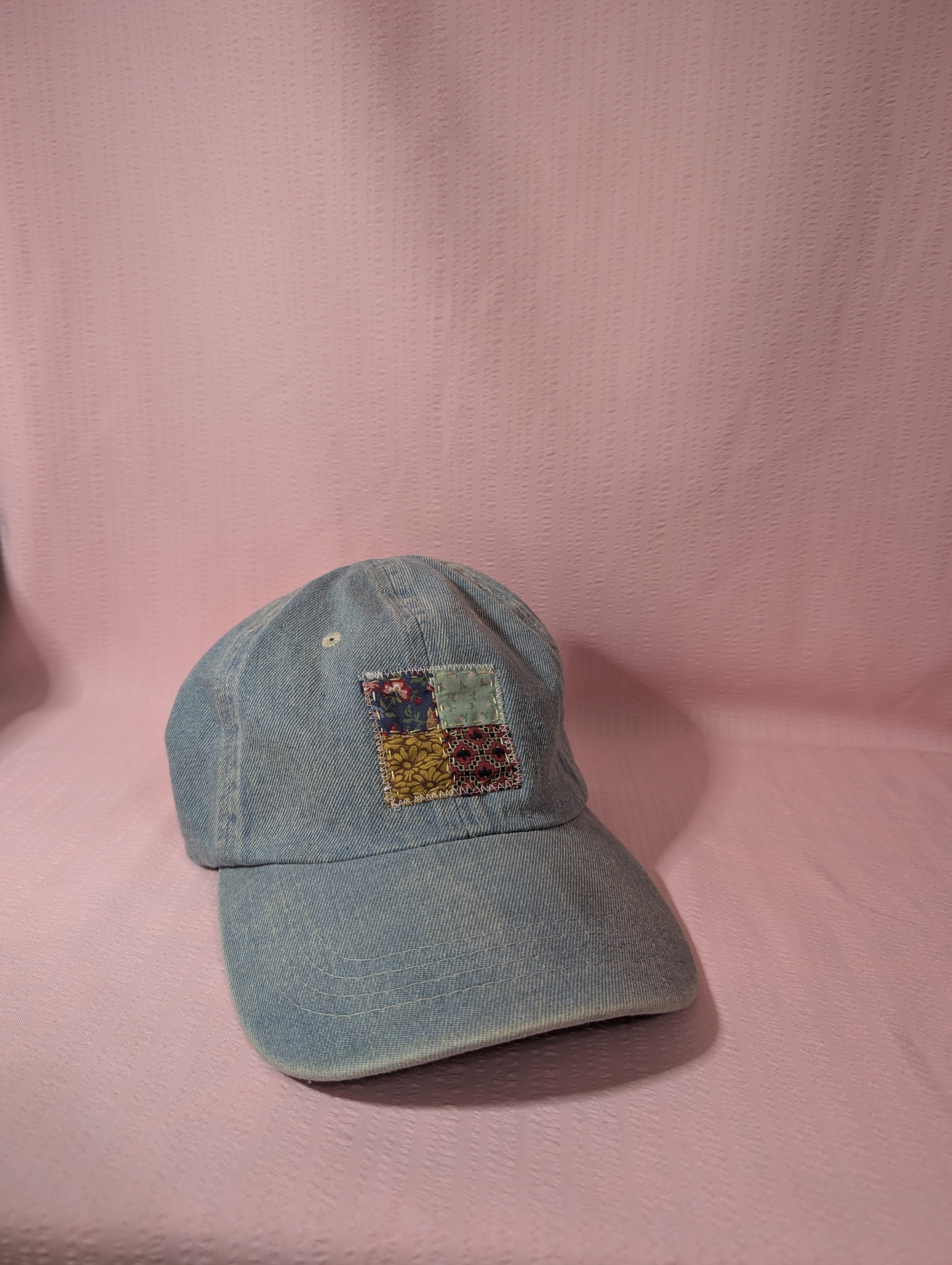 Denim Quilt Square Baseball Cap