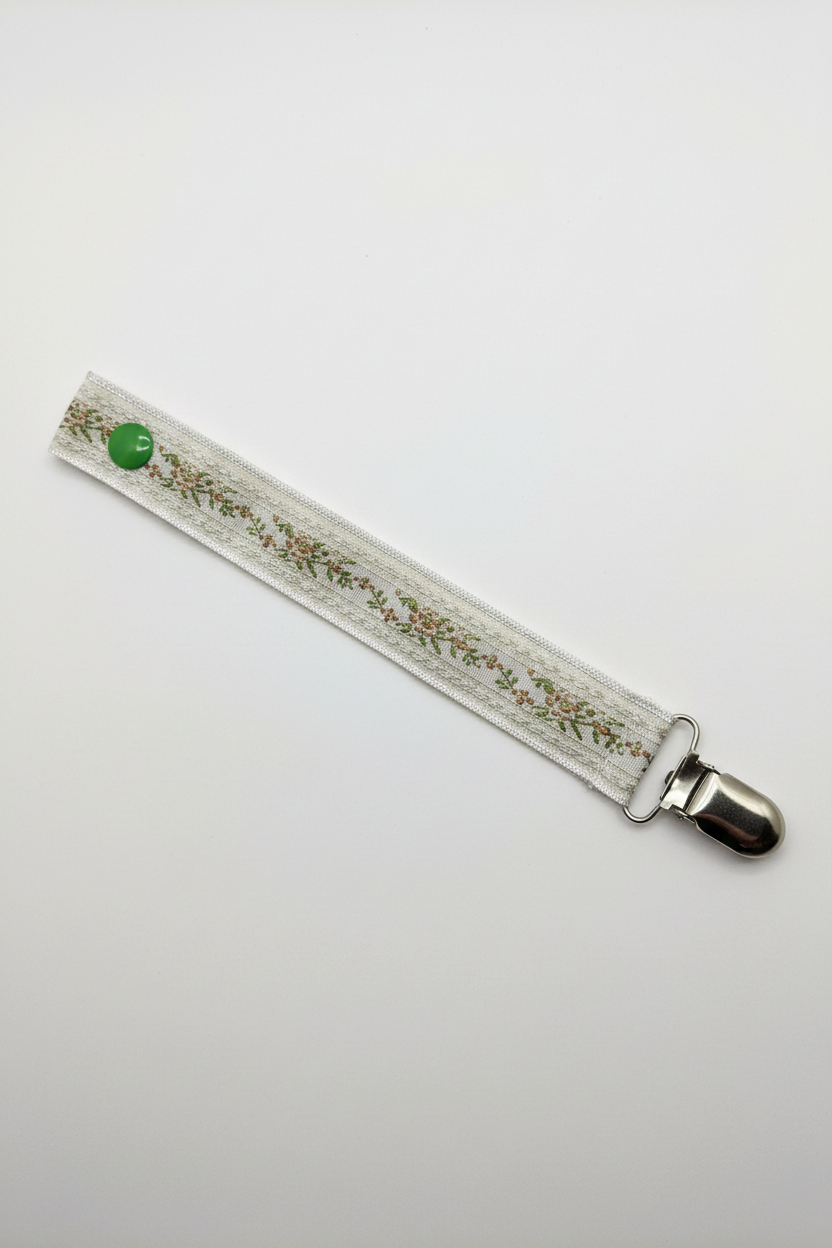 Botanical Pacifier Clip Strap – Studio Background