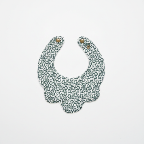 Ditsy Floral Baby Bib – Studio White Background