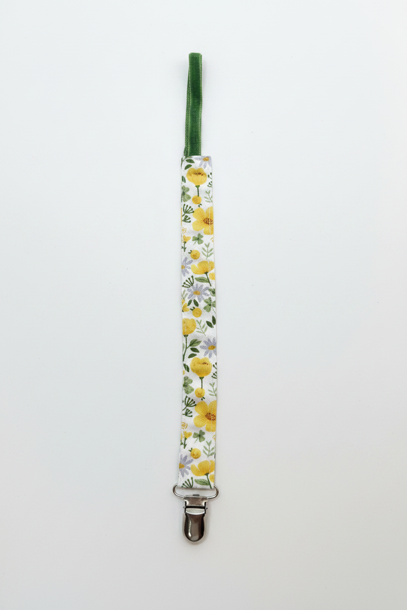 Floral Pacifier Clip Strap – Studio Background