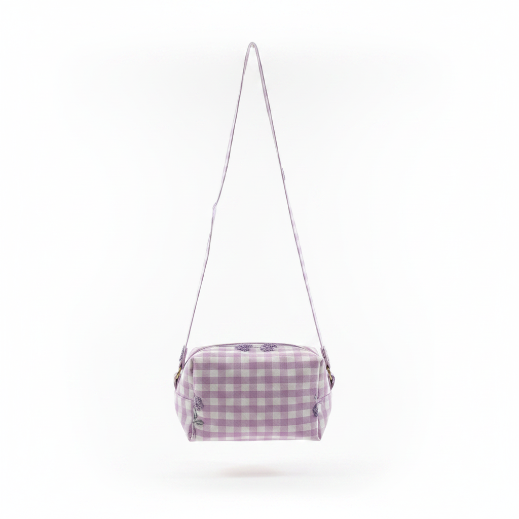Lavender Gingham Matching Purse – Studio White