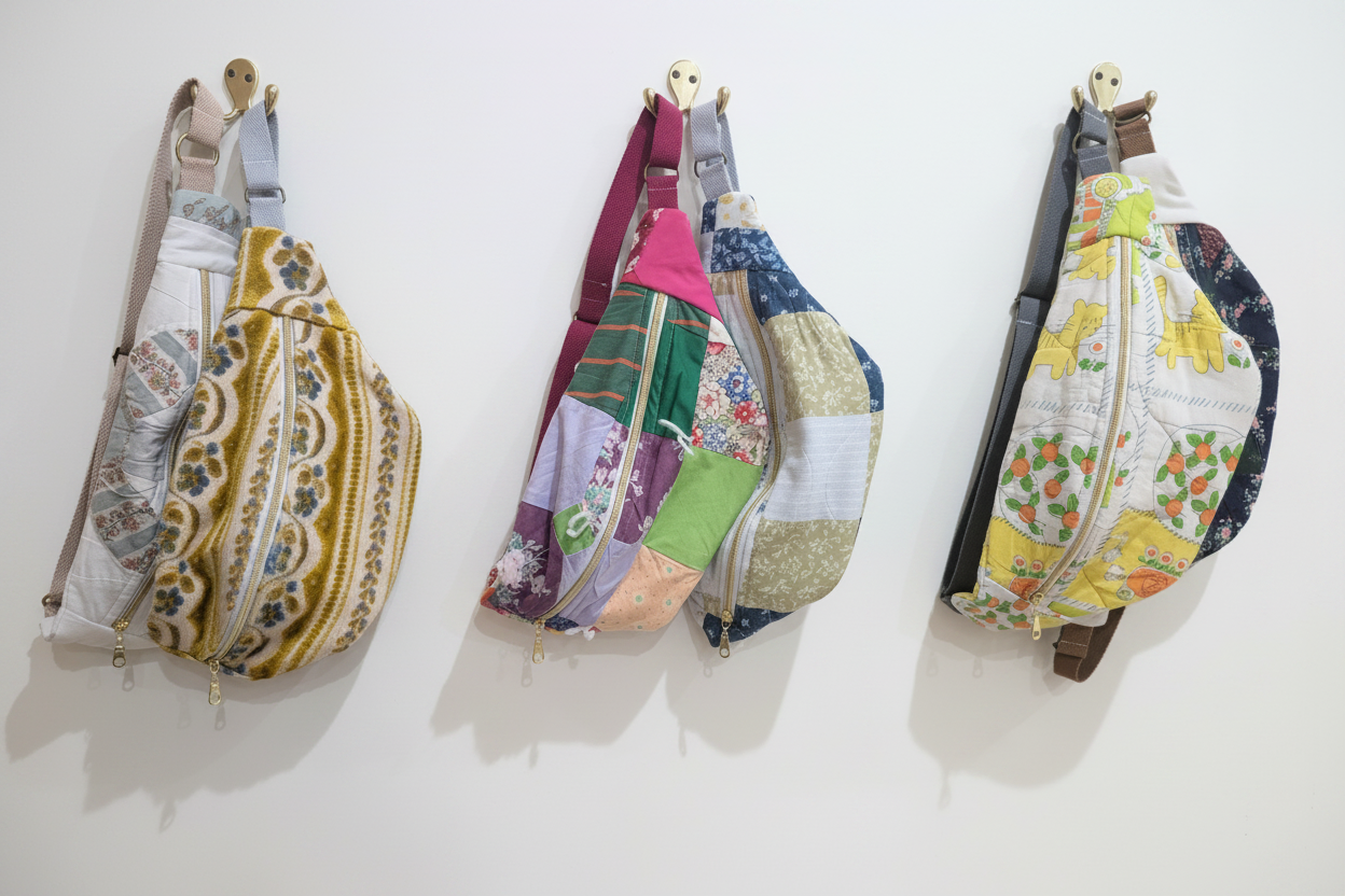 Patchwork crossbody bags - cleaned background
