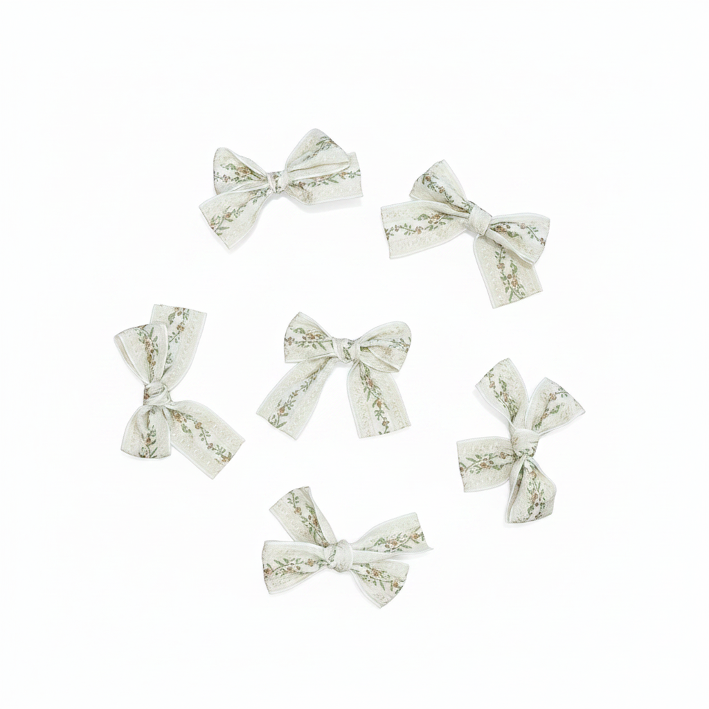 Sage Vine Baby Bows Brightened